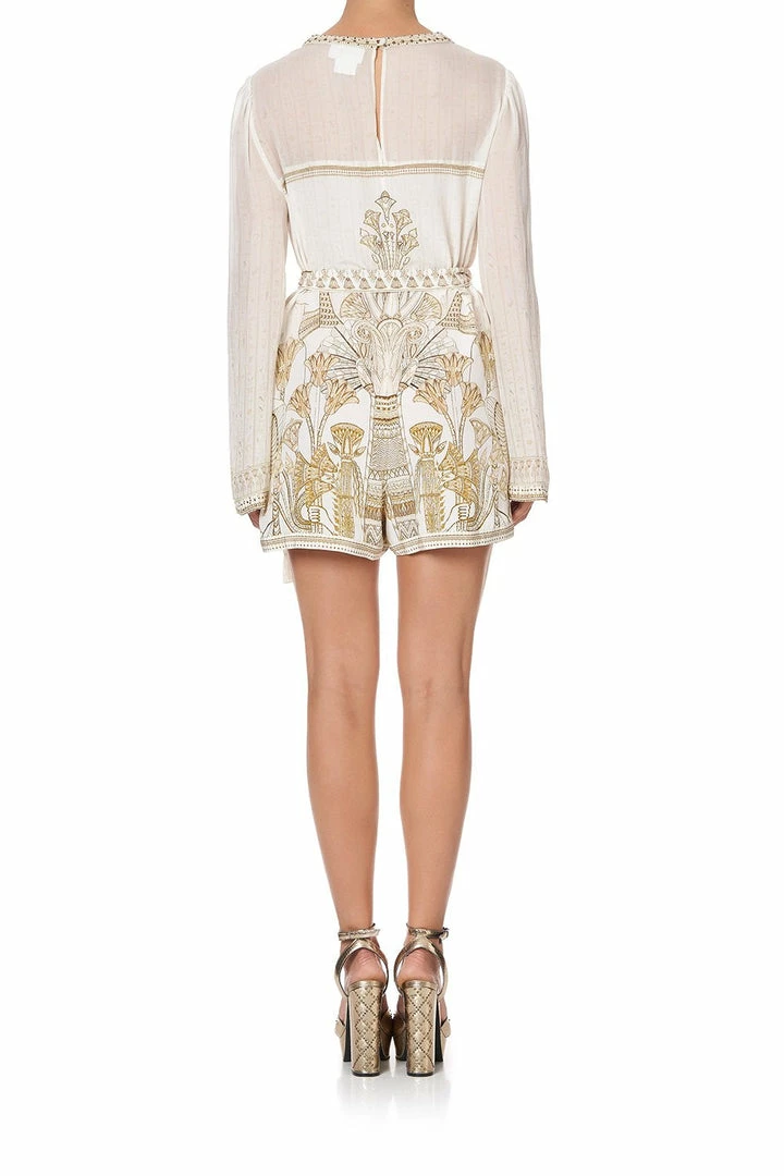 Camilla EBoutique (US) PANELLED PLAYSUIT WITH BELT THE QUEENS CHAMBER