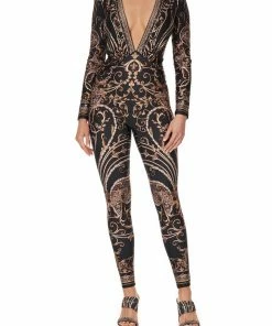 Camilla EBoutique (US) PLUNGE FRONT CATSUIT STUDIO 54 Up To 30% Off