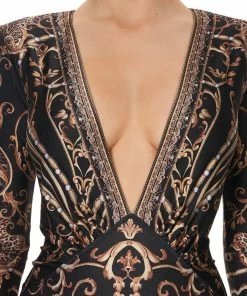 Camilla EBoutique (US) PLUNGE FRONT CATSUIT STUDIO 54 Up To 30% Off