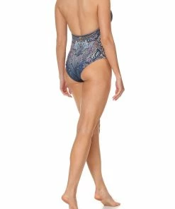 Camilla EBoutique (US) PLUNGE V HALTER ONE PIECE FESTIVAL EXPRESS