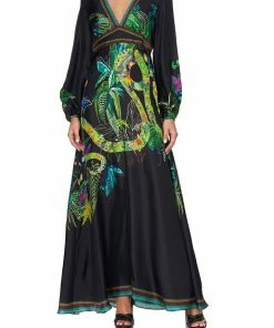 Camilla EBoutique (US) PRINTED LANTERN SLEEVE DRESS RIVER CRUISE Up To 30% Off