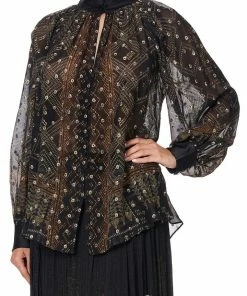 Camilla EBoutique (US) Up To 30% Off RAGLAN BUTTON UP SHIRT COBRA KING