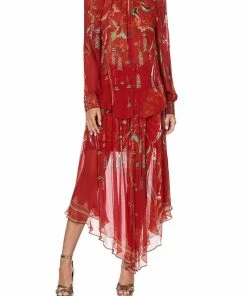 Camilla EBoutique (US) RAGLAN BUTTON UP SHIRT FORBIDDEN FRUIT Up To 40% Off