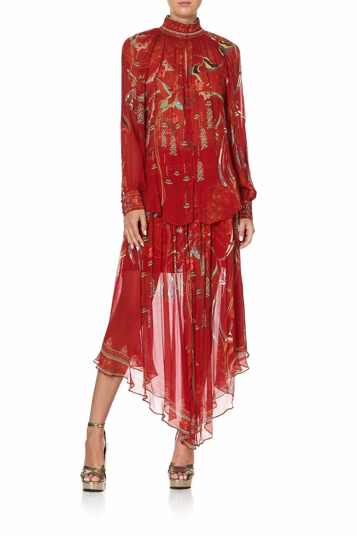 Camilla EBoutique (US) RAGLAN BUTTON UP SHIRT FORBIDDEN FRUIT Up To 40% Off