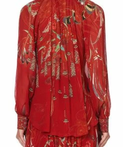 Camilla EBoutique (US) RAGLAN BUTTON UP SHIRT FORBIDDEN FRUIT Up To 40% Off