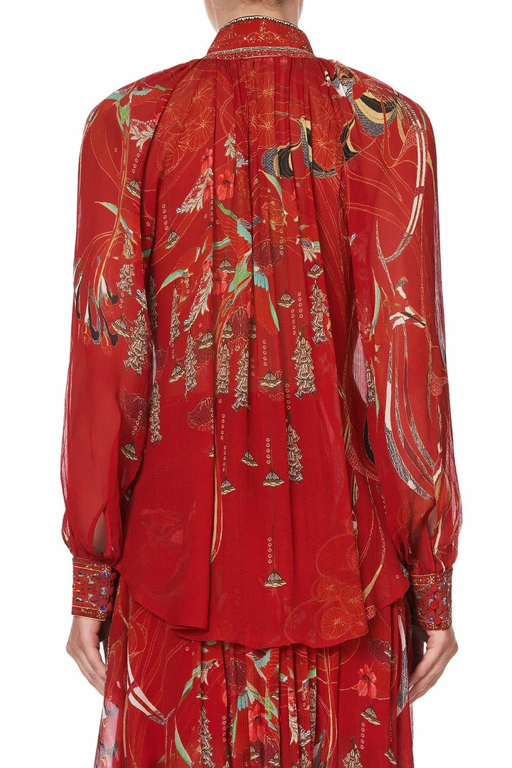 Camilla EBoutique (US) RAGLAN BUTTON UP SHIRT FORBIDDEN FRUIT Up To 40% Off