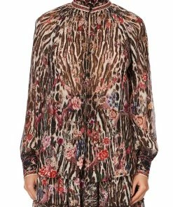 Camilla EBoutique (US) Up To 40% Off RAGLAN BUTTON UP SHIRT LIV A LITTLE