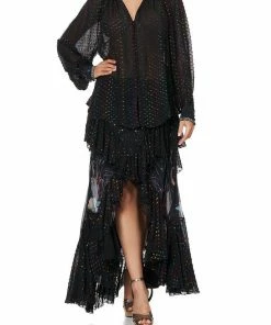 Camilla EBoutique (US) RAGLAN BUTTON UP SHIRT MIDNIGHT MOON HOUSE