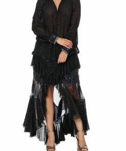 Camilla EBoutique (US) RAGLAN BUTTON UP SHIRT MIDNIGHT MOON HOUSE