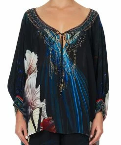 Camilla EBoutique (US) RAGLAN SLEEVE BLOUSE WITH CUFF NIGHT FLIGHT Up To 30% Off