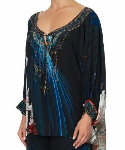 Camilla EBoutique (US) RAGLAN SLEEVE BLOUSE WITH CUFF NIGHT FLIGHT Up To 30% Off