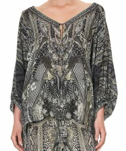Camilla EBoutique (US) RAGLAN SLEEVE BLOUSE WITH CUFF ONE TRIBE Up To 30% Off