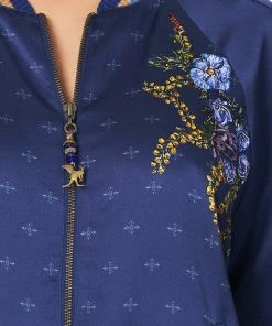 Camilla EBoutique (US) RAGLAN SLEEVE BOMBER JACKET SOUTHERN TWILIGHT