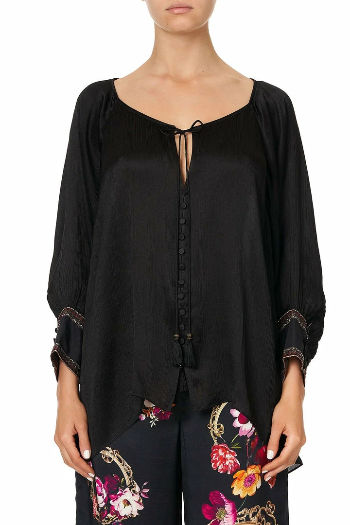 Camilla EBoutique (US) RAGLAN SLEEVE BUTTON UP TOP MIRROR MIRROR
