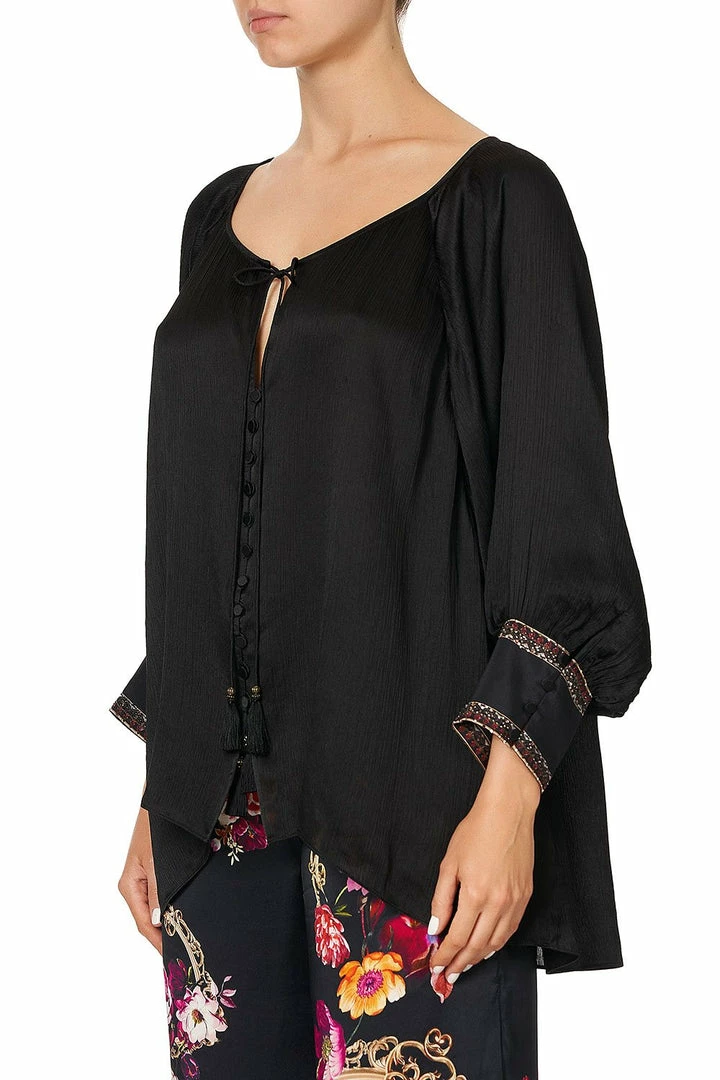 Camilla EBoutique (US) RAGLAN SLEEVE BUTTON UP TOP MIRROR MIRROR