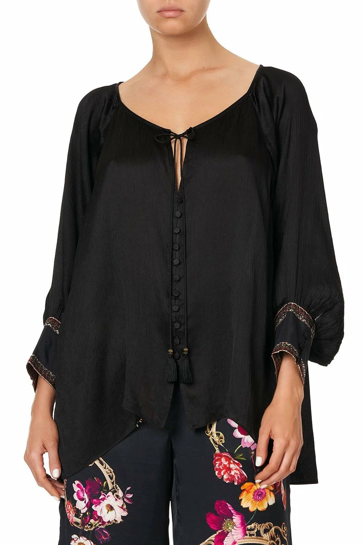 Camilla EBoutique (US) RAGLAN SLEEVE BUTTON UP TOP MIRROR MIRROR