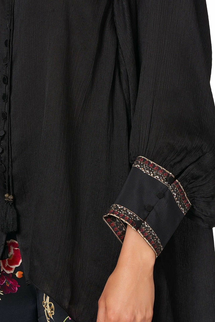 Camilla EBoutique (US) RAGLAN SLEEVE BUTTON UP TOP MIRROR MIRROR