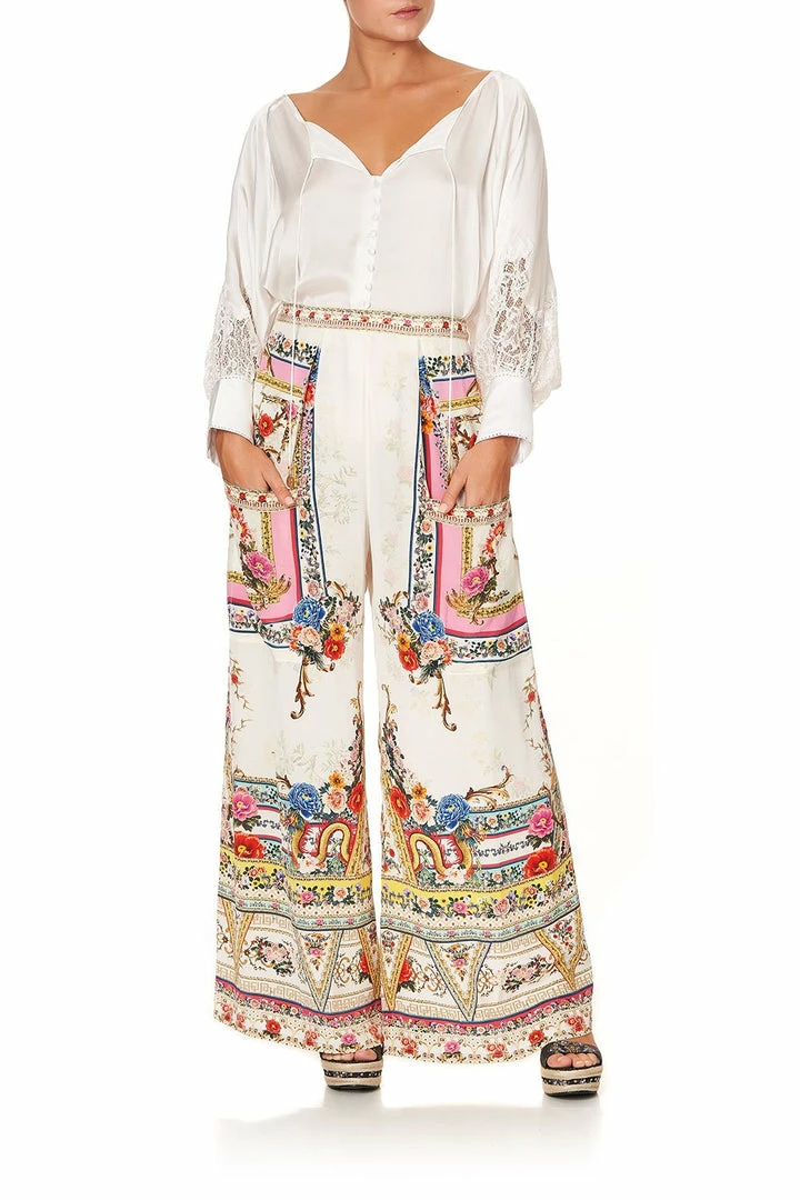 Camilla EBoutique (US) RAGLAN SLEEVE BUTTON UP TOP SOLID CREAM