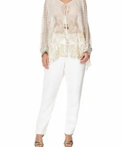 Camilla EBoutique (US) Up To 30% Off RAGLAN SLEEVE BUTTON UP TOP THE QUEENS CHAMBER