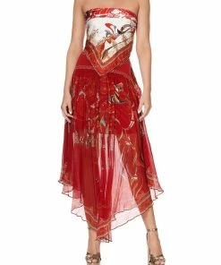 Camilla EBoutique (US) LARGE SQUARE SCARF SOLID RED