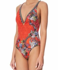 Camilla EBoutique (US) RING DETAIL PLUNGE ONE PIECE WONDERING WARATAH
