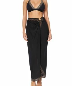 Camilla EBoutique (US) Up To 40% Off RING TRIM LONG SARONG SOLID BLACK
