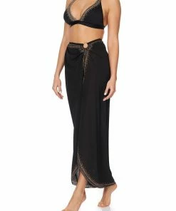 Camilla EBoutique (US) Up To 40% Off RING TRIM LONG SARONG SOLID BLACK