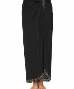 Camilla EBoutique (US) Up To 40% Off RING TRIM LONG SARONG SOLID BLACK