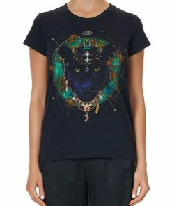 Camilla EBoutique (US) SLIM FIT ROUND NECK T-SHIRT WISE WINGS