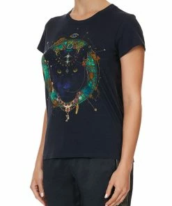 Camilla EBoutique (US) SLIM FIT ROUND NECK T-SHIRT WISE WINGS
