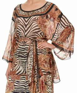 Camilla EBoutique (US) ROUND NECK TOP WITH BELT WILD FIRE