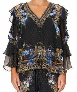 Camilla EBoutique (US) Sale Clothing RUFFLE COLD SHOULDER BLOUSE PALACE PLAYHOUSE