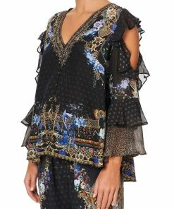 Camilla EBoutique (US) Sale Clothing RUFFLE COLD SHOULDER BLOUSE PALACE PLAYHOUSE