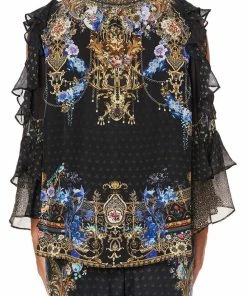 Camilla EBoutique (US) Sale Clothing RUFFLE COLD SHOULDER BLOUSE PALACE PLAYHOUSE