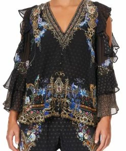 Camilla EBoutique (US) Sale Clothing RUFFLE COLD SHOULDER BLOUSE PALACE PLAYHOUSE