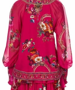 Camilla EBoutique (US) Up To 50% Off SHIRRED CUFF BLOUSE APPLE EYED