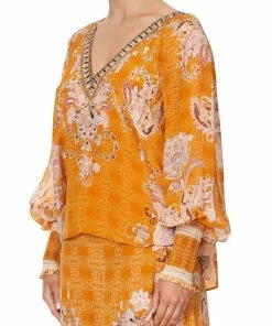 Camilla EBoutique (US) SHIRRED CUFF BLOUSE MARRAKESH MAIDEN