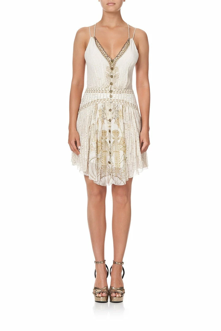 Camilla EBoutique (US) SHORT DRESS WITH SHAPED WAISTBAND THE QUEENS CHAMBER Up To 30% Off