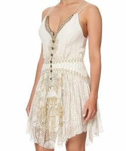 Camilla EBoutique (US) SHORT DRESS WITH SHAPED WAISTBAND THE QUEENS CHAMBER Up To 30% Off