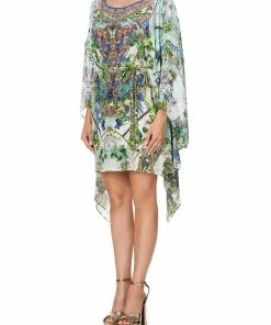 Camilla EBoutique (US) SHORT KAFTAN WITH SHEER SLEEVES MOON GARDEN