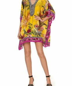 Camilla EBoutique (US) SHORT LACE UP KAFTAN SAFFRON MOON
