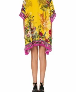 Camilla EBoutique (US) SHORT LACE UP KAFTAN SAFFRON MOON