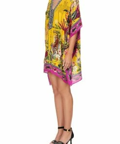Camilla EBoutique (US) SHORT LACE UP KAFTAN SAFFRON MOON