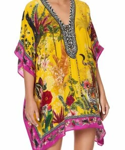 Camilla EBoutique (US) SHORT LACE UP KAFTAN SAFFRON MOON