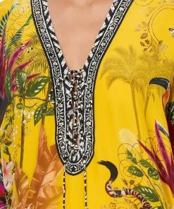 Camilla EBoutique (US) SHORT LACE UP KAFTAN SAFFRON MOON