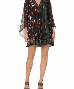 Camilla EBoutique (US) SHORT WRAP DRESS WITH NECK TIE COASTAL PARISIENNE