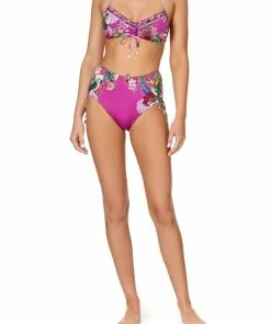 Camilla EBoutique (US) ROUCHED SIDE HIGH PANT JUNGLE LANGUAGE Sale Swimwear