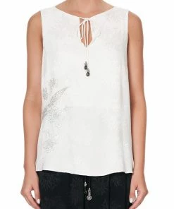 Camilla EBoutique (US) Up To 40% Off SIDE SPLIT TOP SILVER LININGS