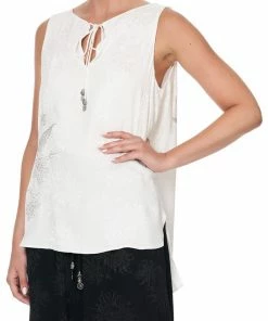 Camilla EBoutique (US) Up To 40% Off SIDE SPLIT TOP SILVER LININGS