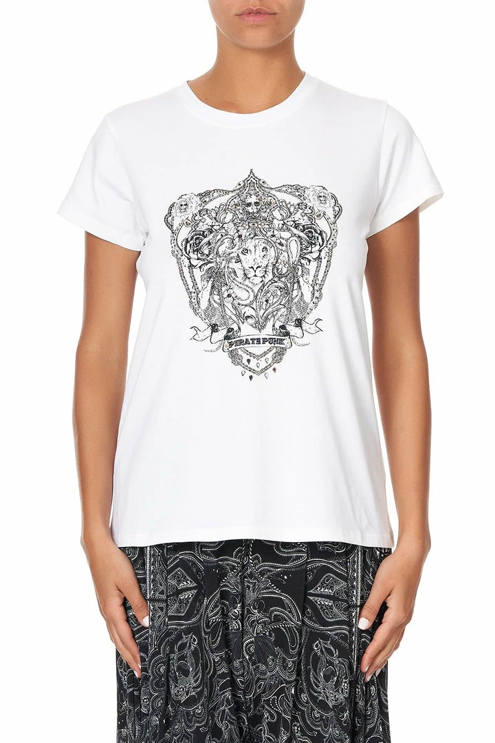 Camilla EBoutique (US) SLIM FIT ROUND NECK T-SHIRT MIDNIGHT PEARL Up To 30% Off